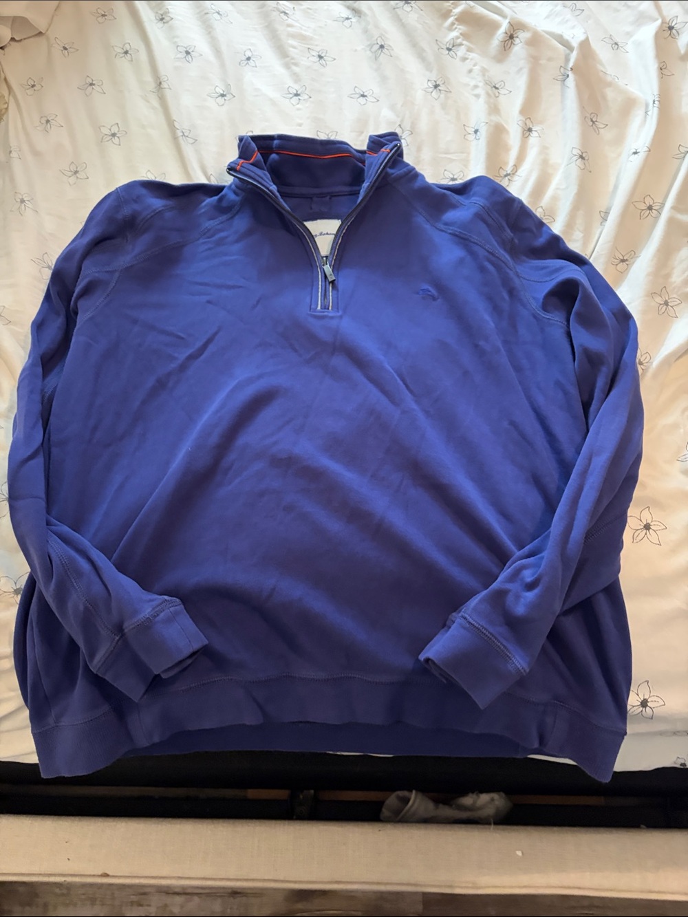 Tommy Bahama Men's Quarter-Zip Pullover Sweater - Blue